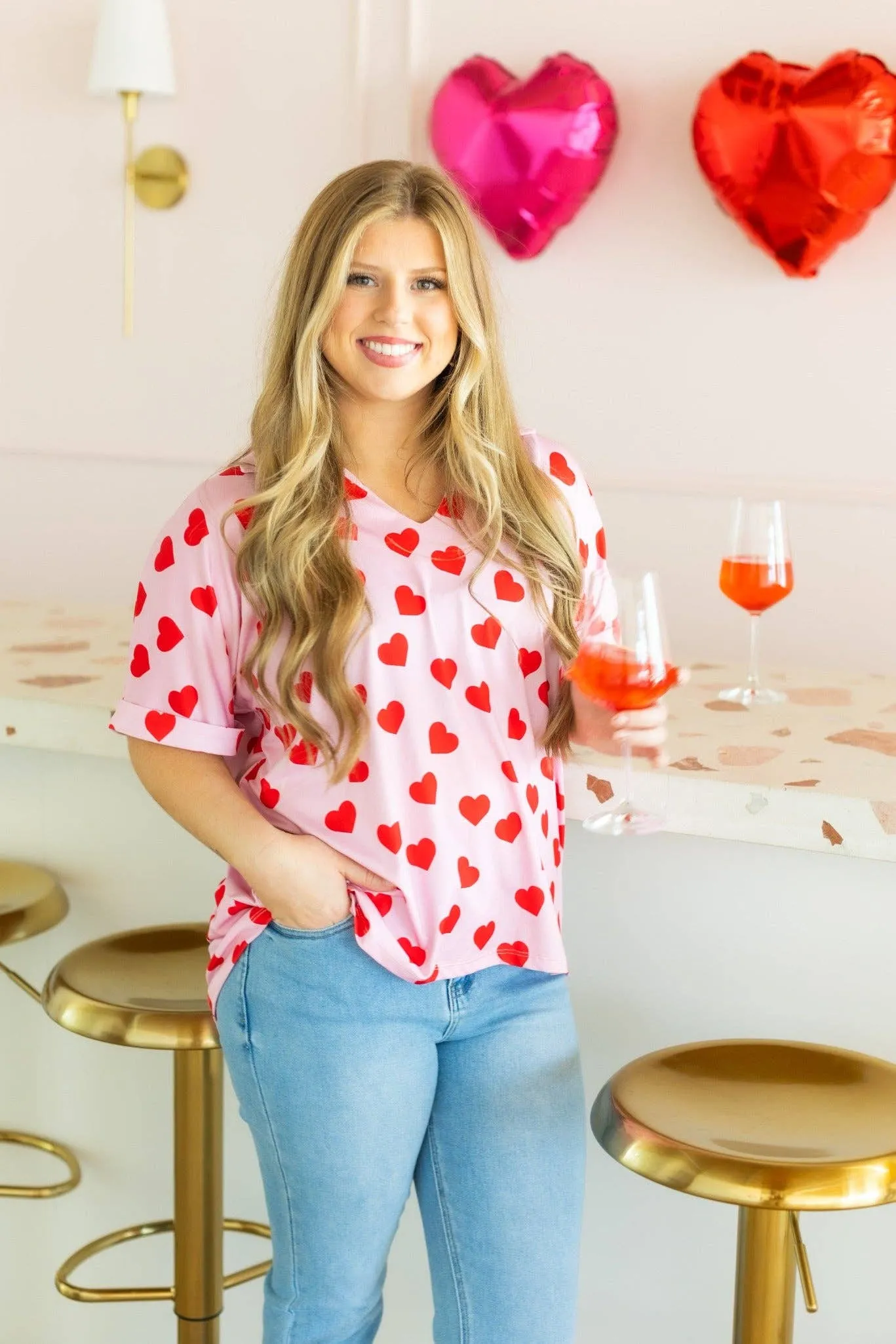 Hearts desire pink shirt