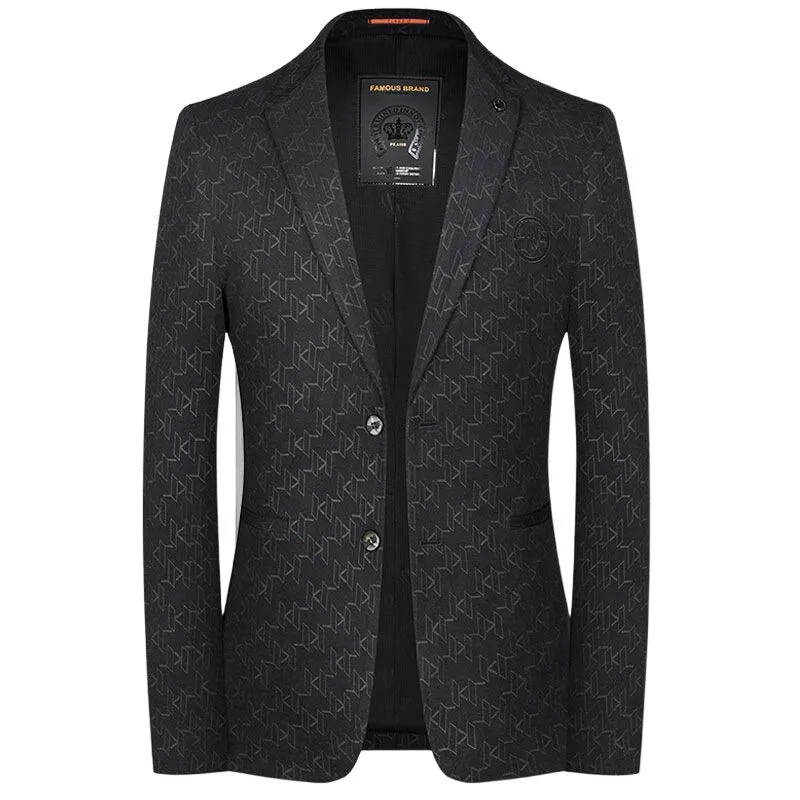 High Quality Blazer Men Italian Style Elegant Fashion High-end Simple Business Casual Trend Shopping Gentleman Slim Suit Jacket