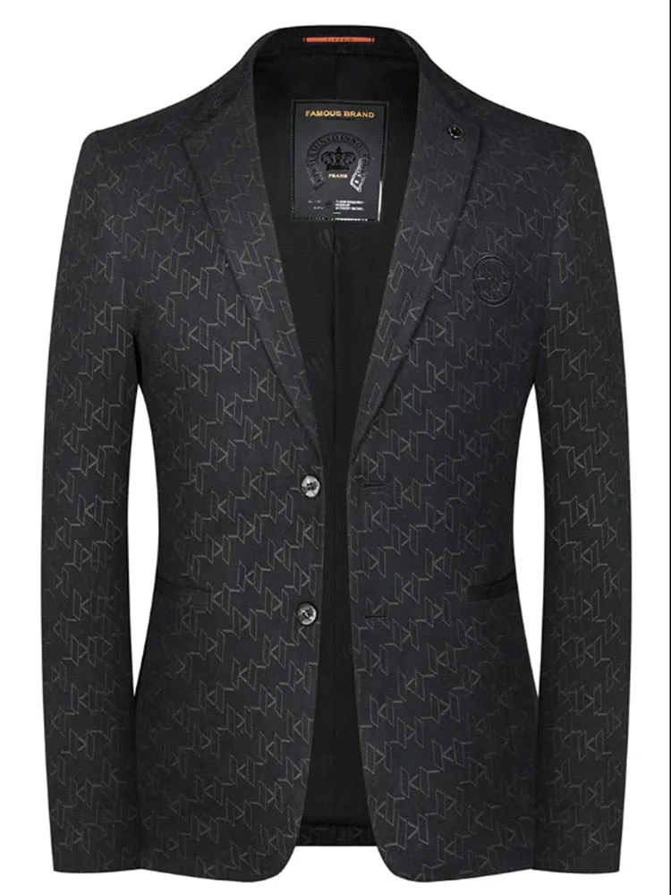 High Quality Blazer Men Italian Style Elegant Fashion High-end Simple Business Casual Trend Shopping Gentleman Slim Suit Jacket