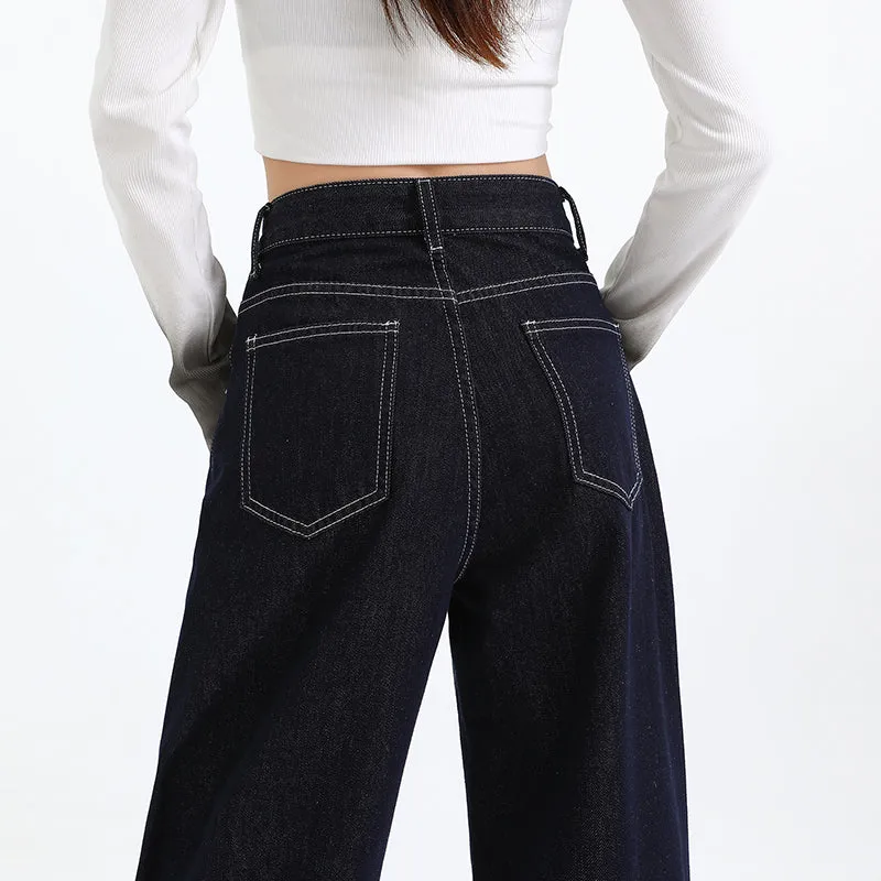 High-Quality Straight Leg Jeans for Women with Minimalist Style
