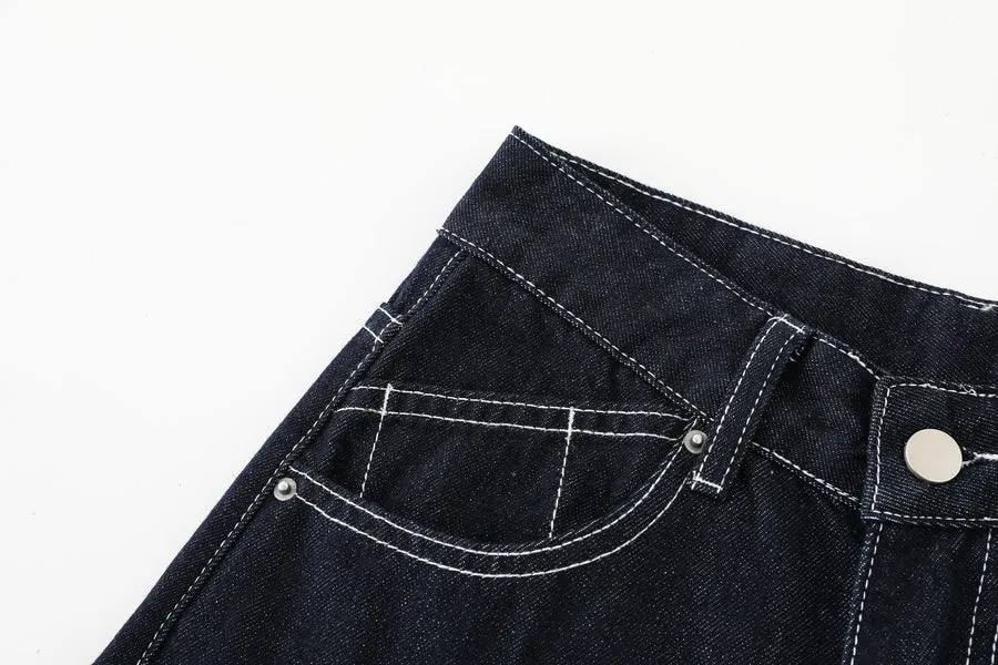 High-Quality Straight Leg Jeans for Women with Minimalist Style