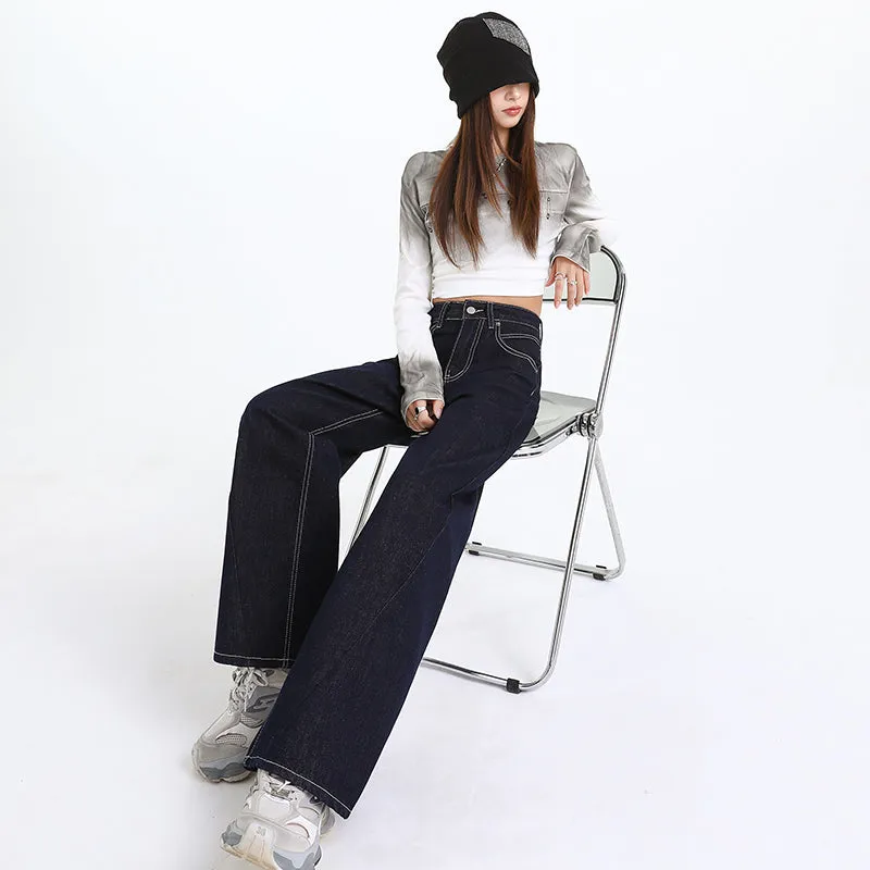 High-Quality Straight Leg Jeans for Women with Minimalist Style