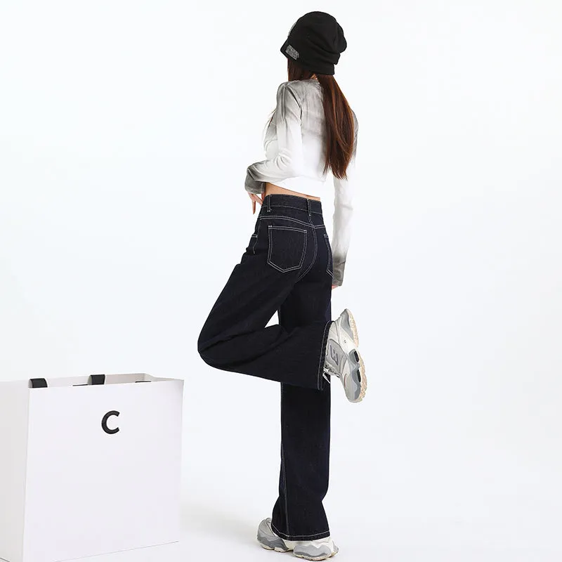 High-Quality Straight Leg Jeans for Women with Minimalist Style
