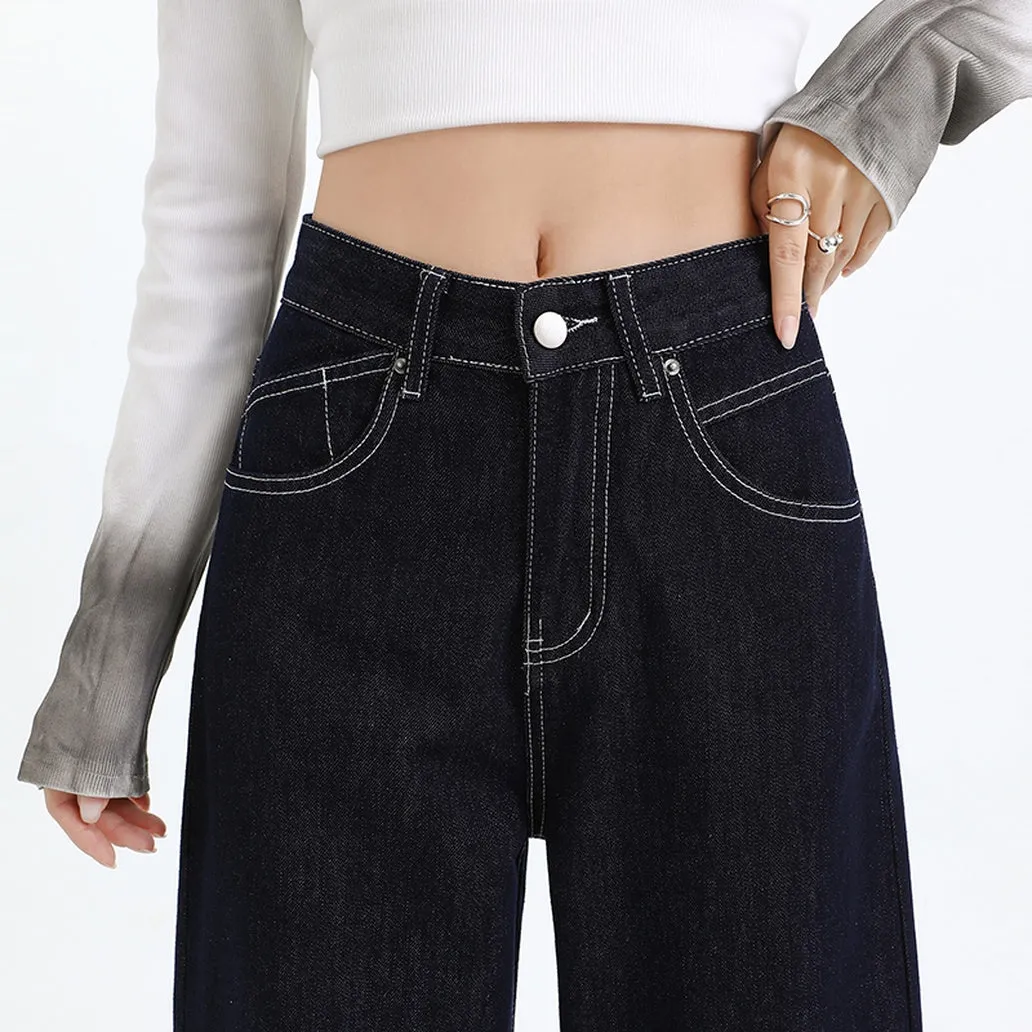 High-Quality Straight Leg Jeans for Women with Minimalist Style