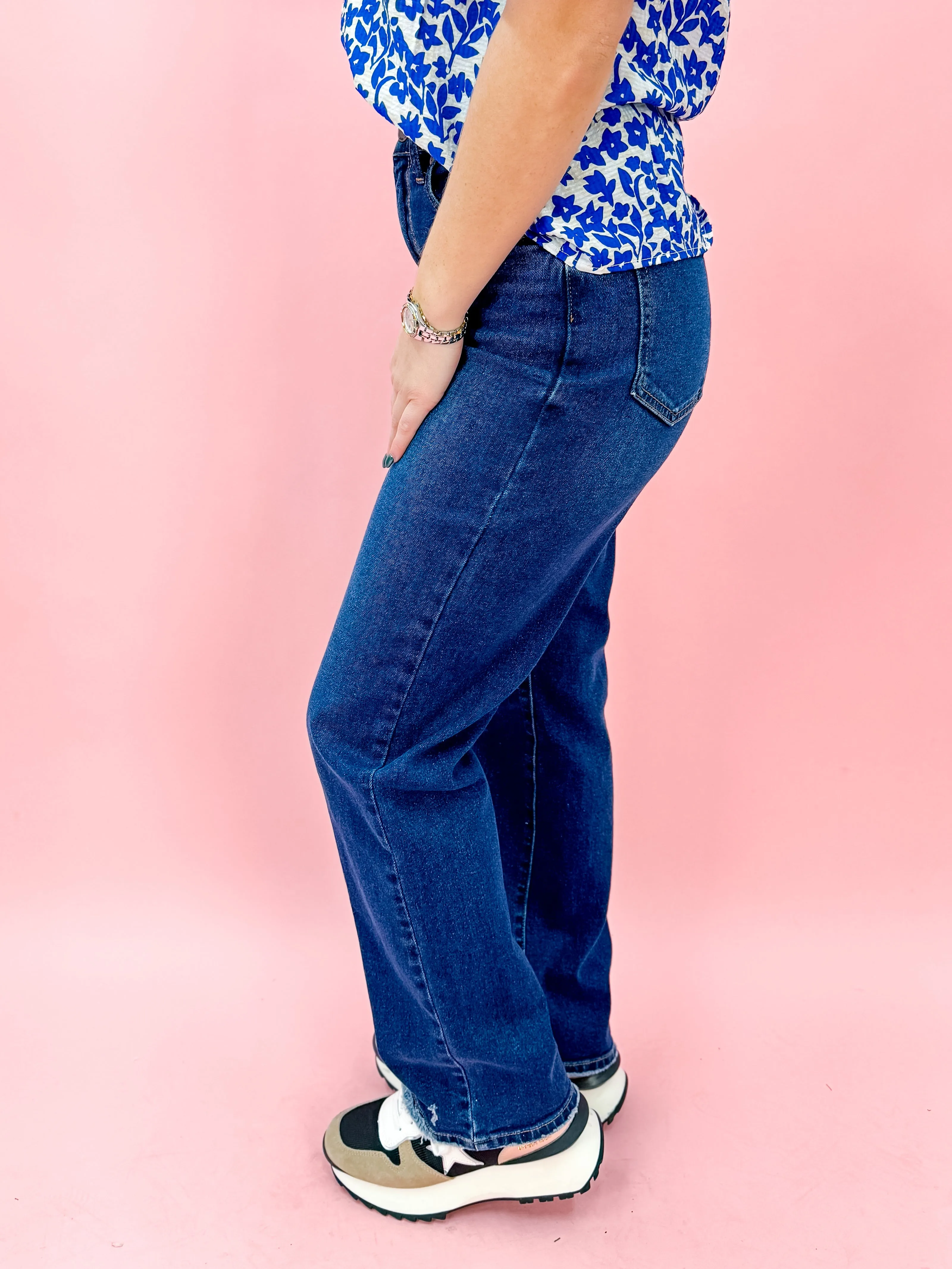 High Rise Clean Straight Leg Jeans