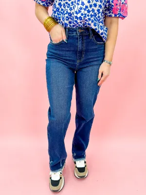High Rise Clean Straight Leg Jeans