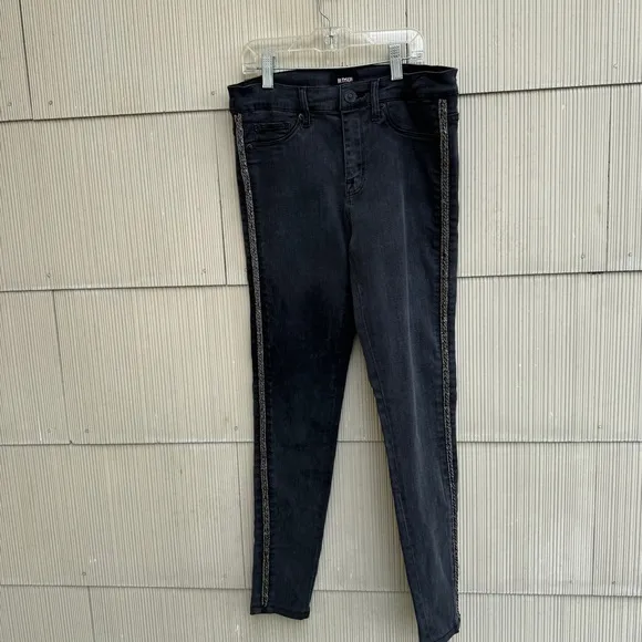 Hudson Jeans Luna Midrise Ankle Super Skinny with Side Bead Detail 5 Pocket  27