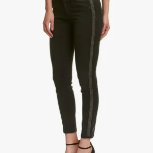Hudson Jeans Luna Midrise Ankle Super Skinny with Side Bead Detail 5 Pocket  27