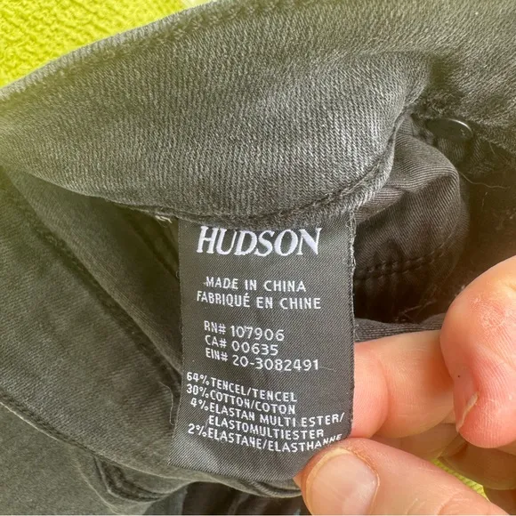 Hudson Jeans Luna Midrise Ankle Super Skinny with Side Bead Detail 5 Pocket  27