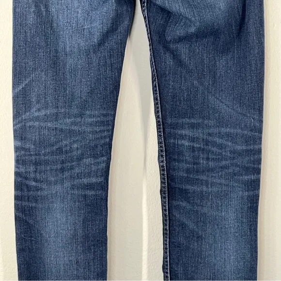 HUDSON women’s Size 26 Blue Denim Cuffed Rolled Zip Up Straight legged Jeans