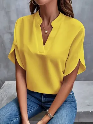 Isabelle – Elegant V-Neck Chiffon Loose Blouse