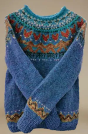 Ivana - Vintage Jacquard Crew Neck Sweater for Woman