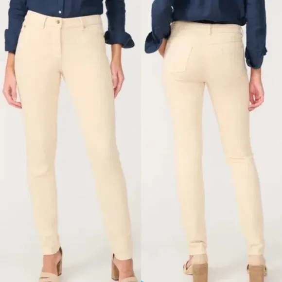 J. McLaughlin Lexi Jeans In Raw Beige Size 6 EUC