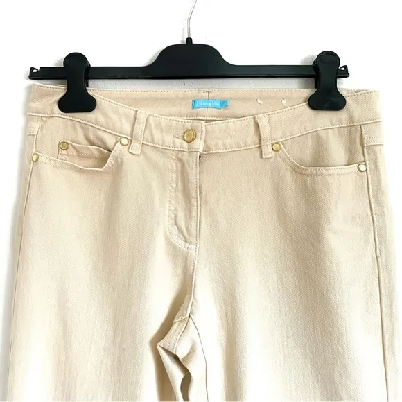 J. McLaughlin Lexi Jeans In Raw Beige Size 6 EUC
