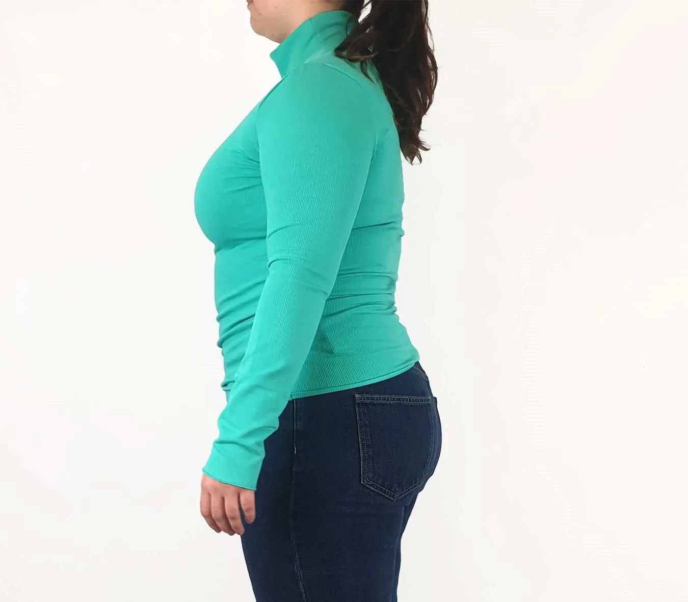 Jericho Road green rollneck top size 14