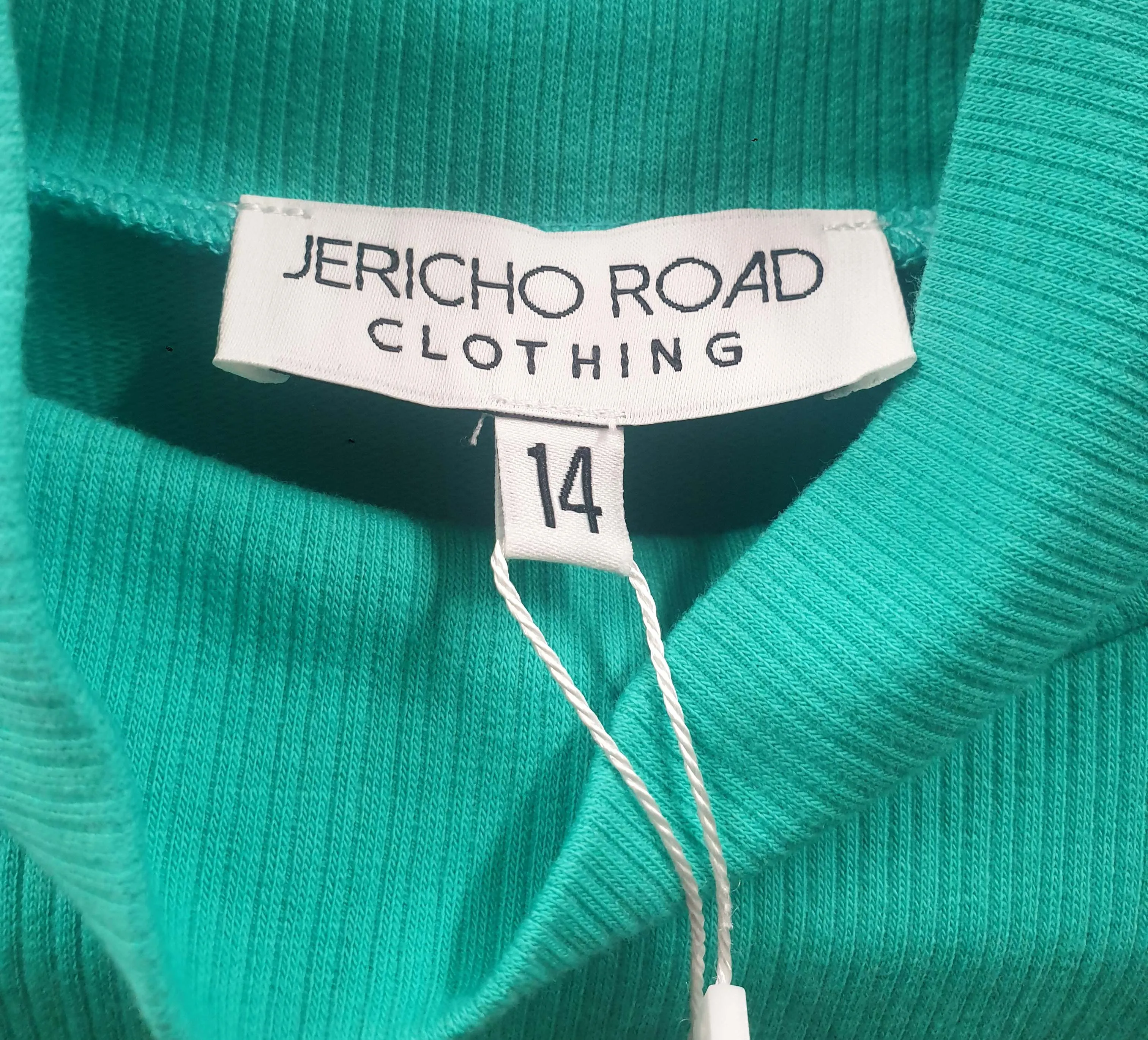 Jericho Road green rollneck top size 14