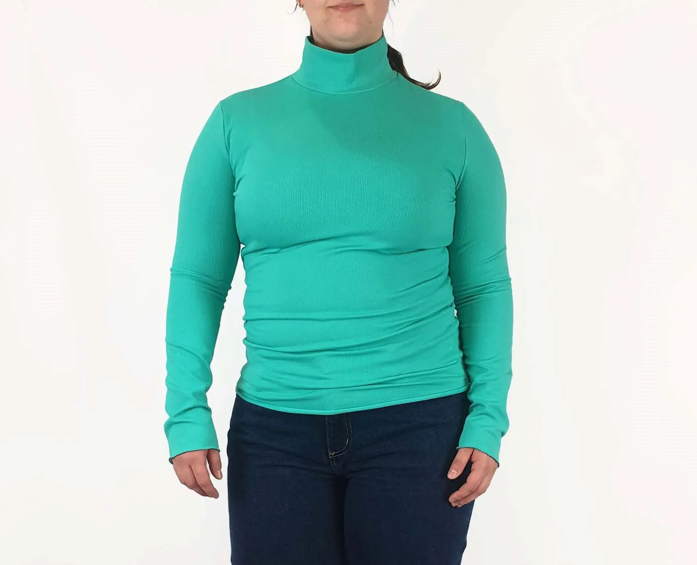 Jericho Road green rollneck top size 14