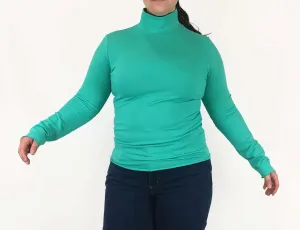 Jericho Road green rollneck top size 14