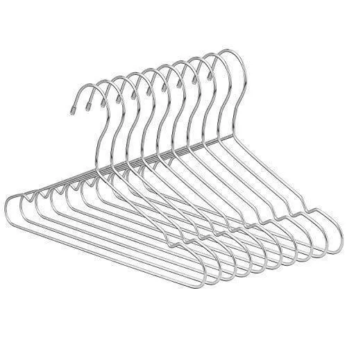 Jetdio 12.5" Children Stainless Steel Clothes Shirts Hanger with Notches, Children Hanger, Cute Small Strong Coats Hanger for Kids, 30Pack