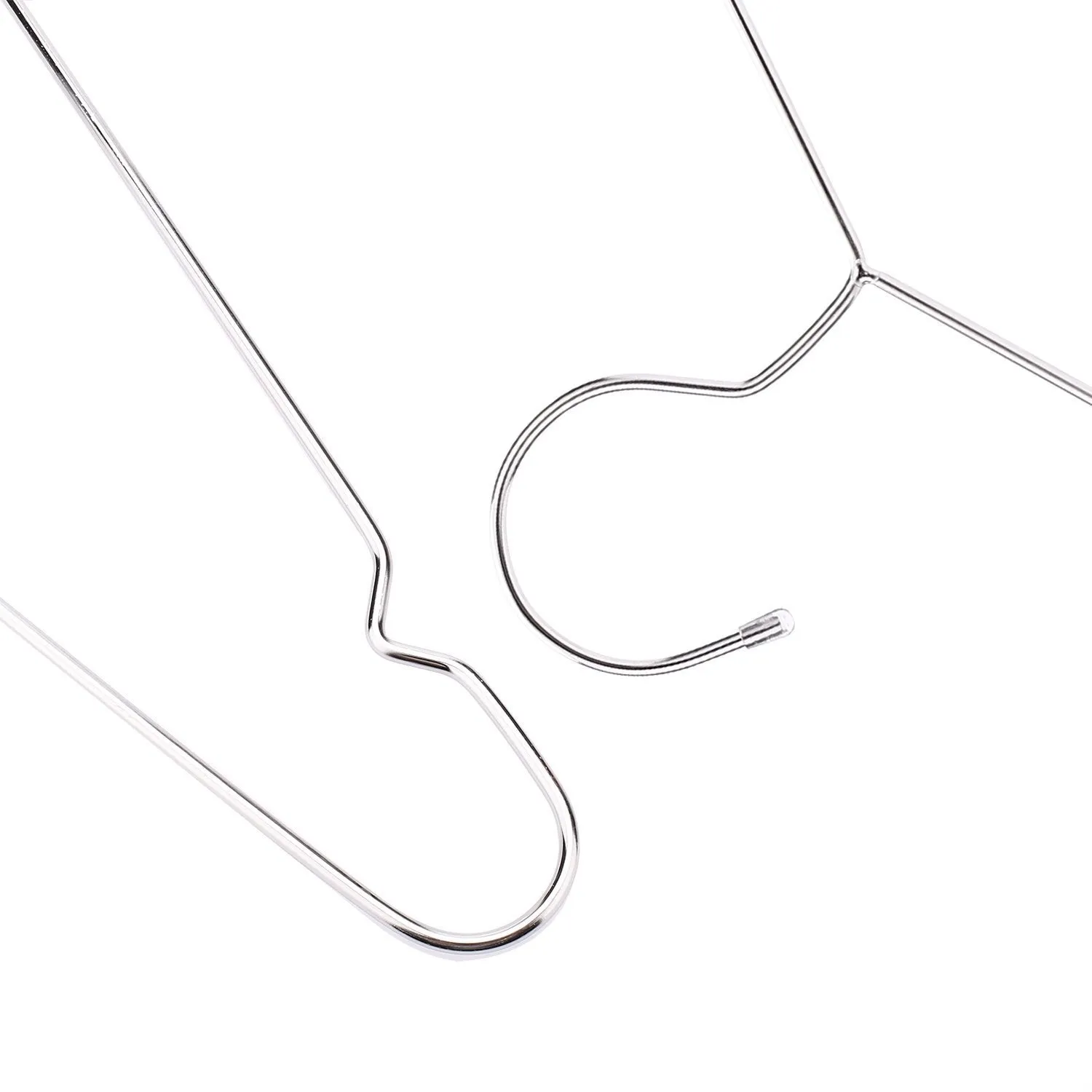 Jetdio 17.7" Stainless Steel Strong Metal Wire Hangers Clothes Hangers, Coat Hanger, Standard Suit Hangers, Everyday Use Hangers, 30 Pack
