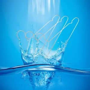 Jetdio 17.7" Stainless Steel Strong Metal Wire Hangers Clothes Hangers, Coat Hanger, Standard Suit Hangers, Everyday Use Hangers, 30 Pack