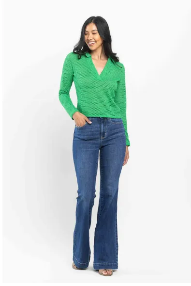 Judy Blue Medium Wash Flare Leg High Rise Jeans