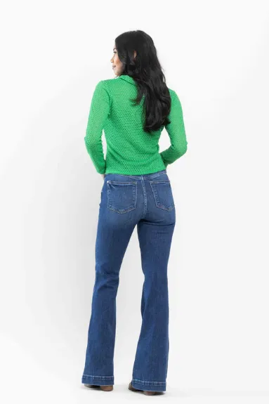 Judy Blue Medium Wash Flare Leg High Rise Jeans
