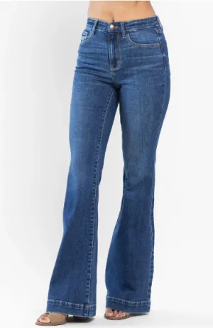 Judy Blue Medium Wash Flare Leg High Rise Jeans