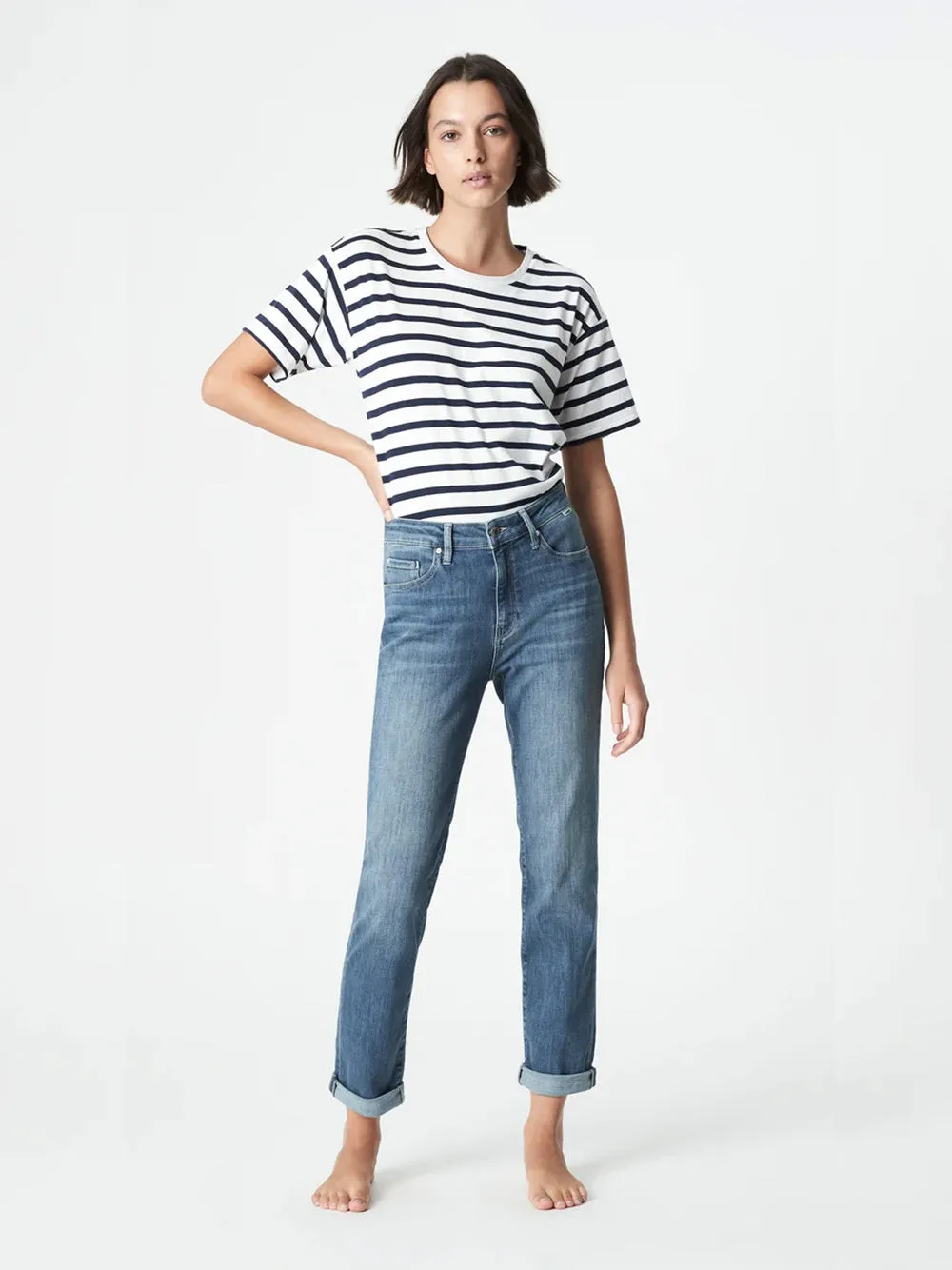 Kathleen Jeans - Light Brushed Feather Blue