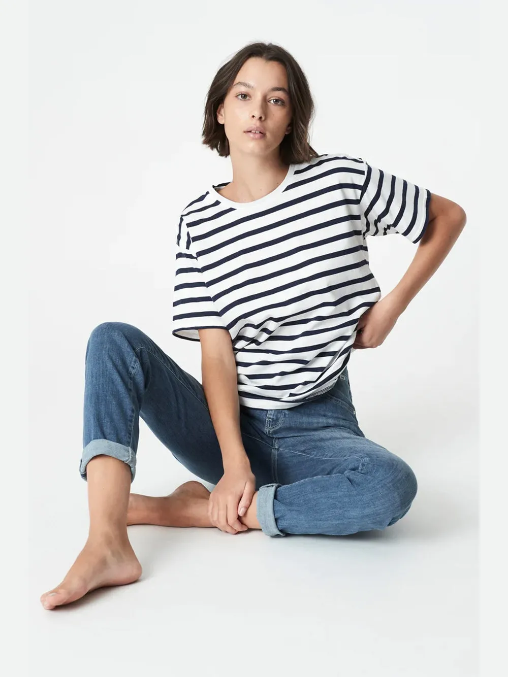 Kathleen Jeans - Light Brushed Feather Blue