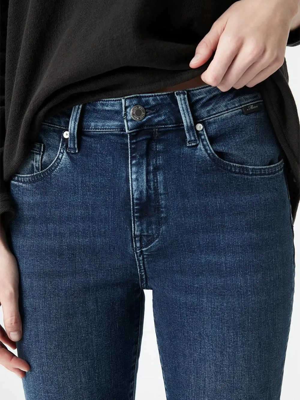 Kathleen  Jeans - Tonal Foggy Deep Feather Blue