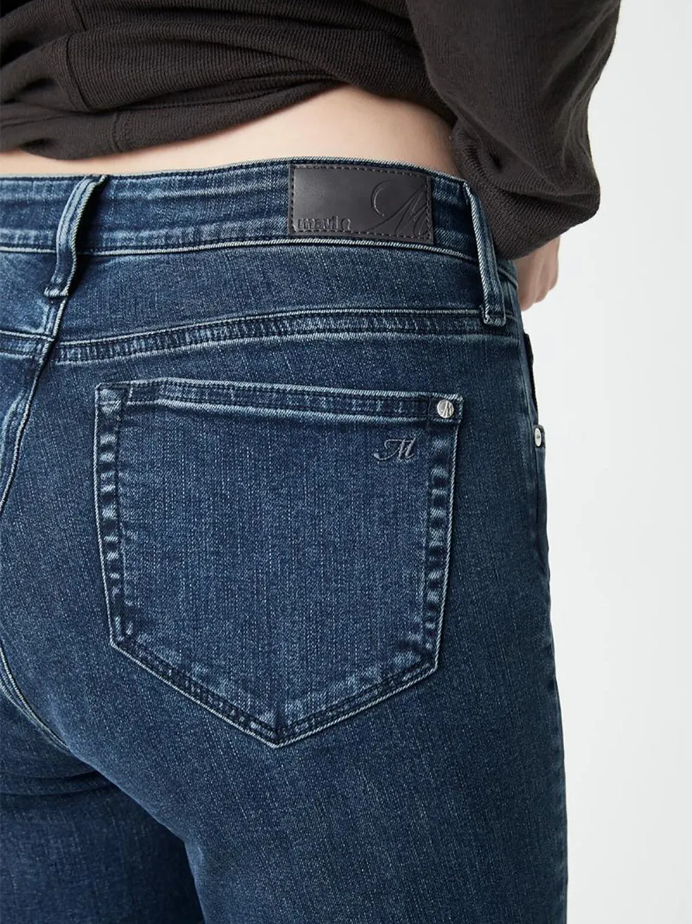 Kathleen  Jeans - Tonal Foggy Deep Feather Blue