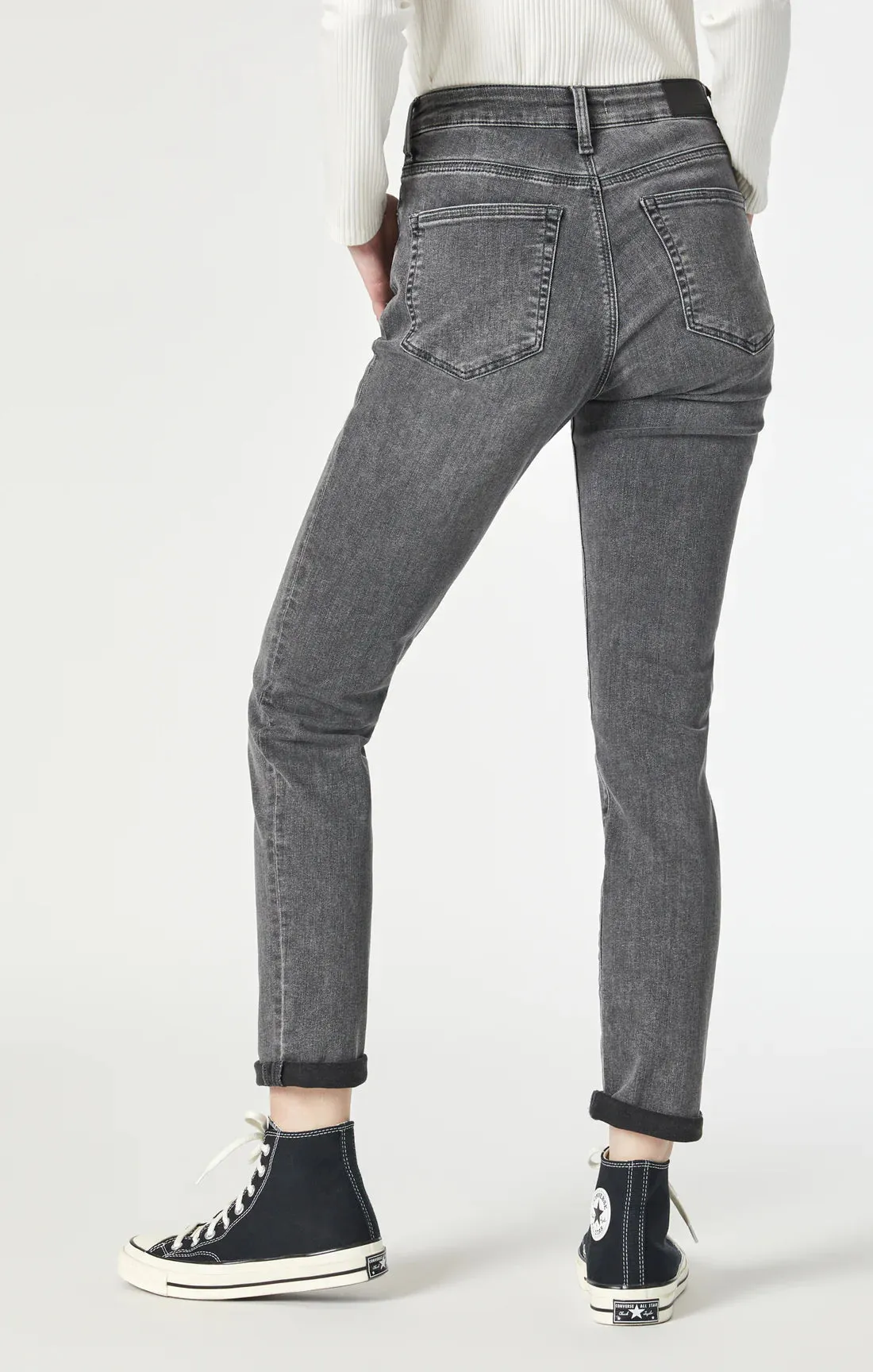 Kathleen Slim Boyfriend Jean Mid Grey