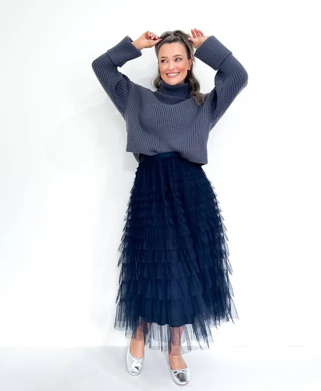 KELLY RUFFLE TULLE SKIRT - NEW COLOURS