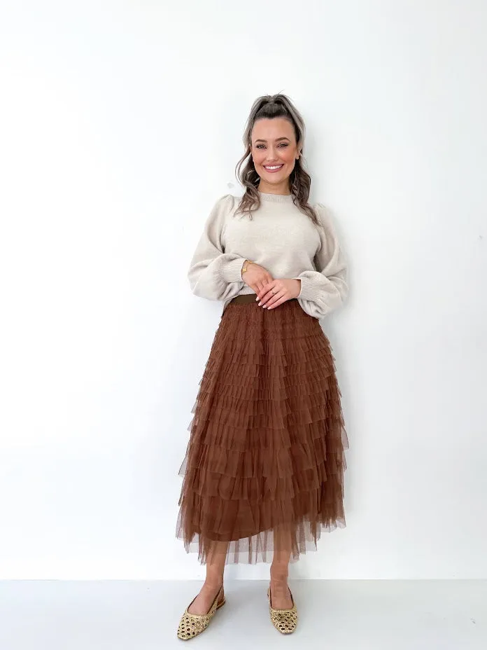 KELLY RUFFLE TULLE SKIRT - NEW COLOURS