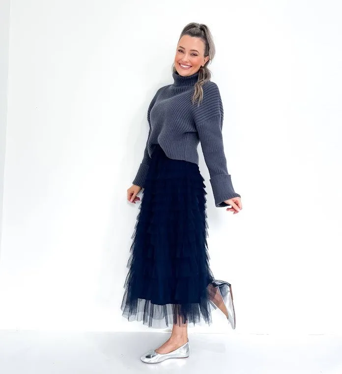 KELLY RUFFLE TULLE SKIRT - NEW COLOURS