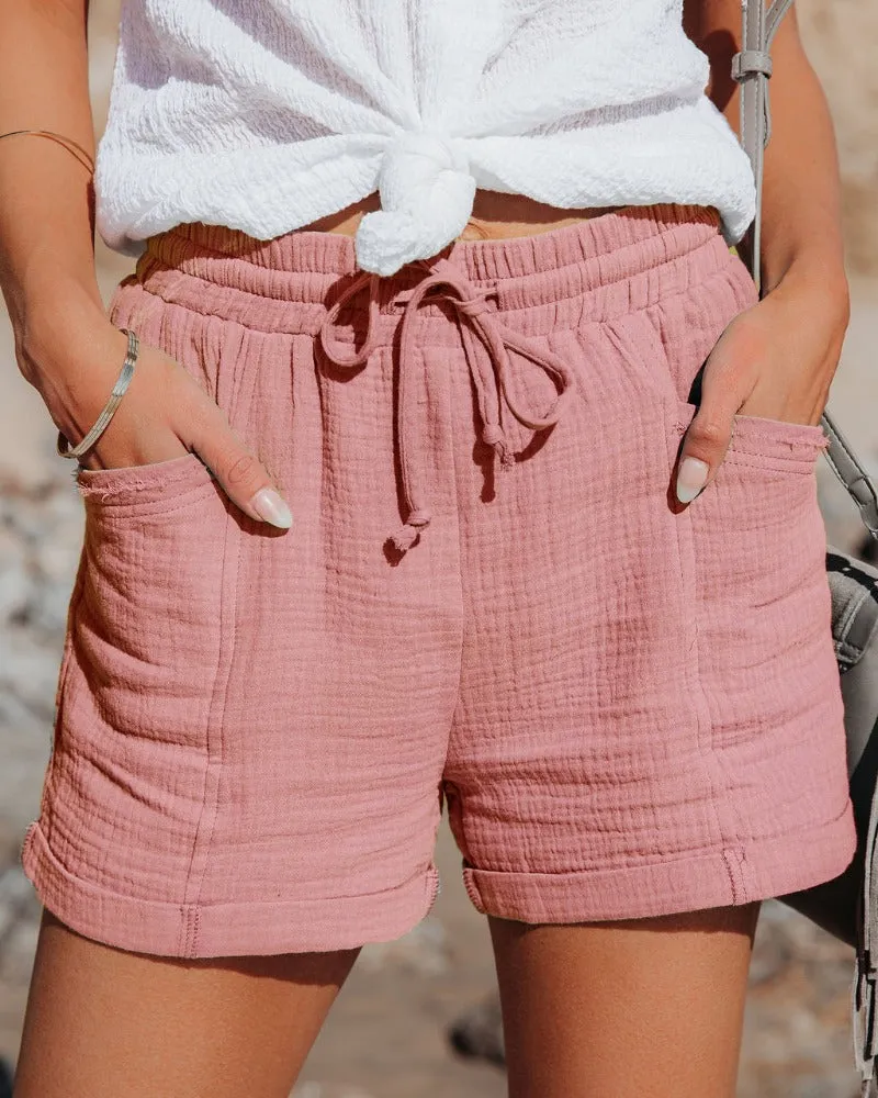 Kelsey - Drawstring Biker Shorts with Pockets