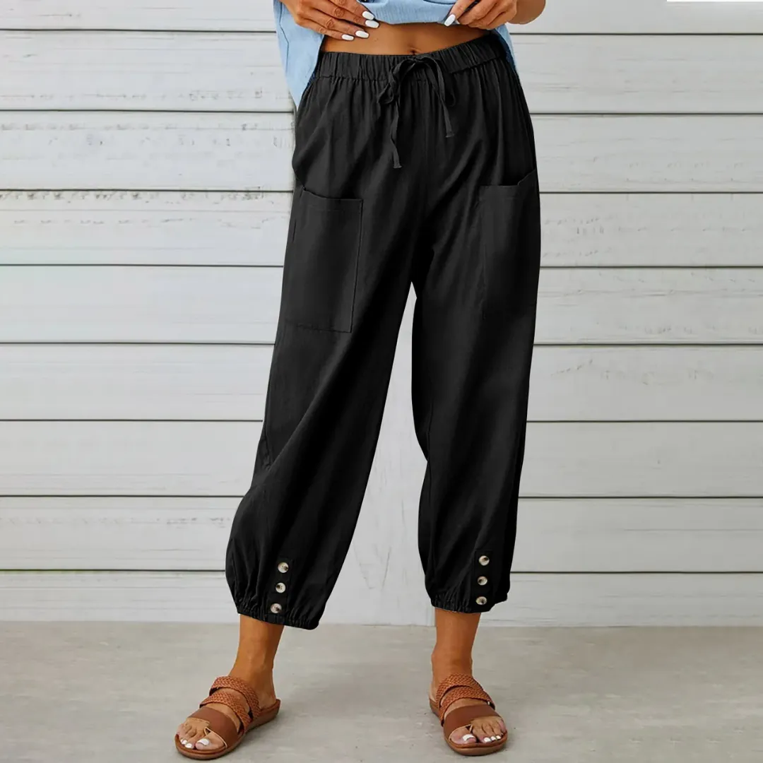Kim - Elegant linen pants for women