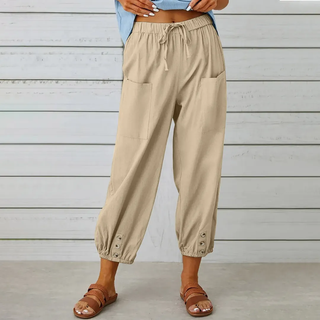 Kim - Elegant linen pants for women
