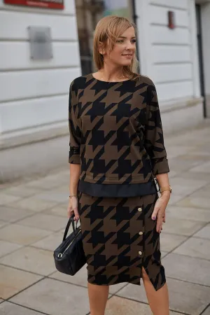 Kimono-Inspired Elegant Skirt Set