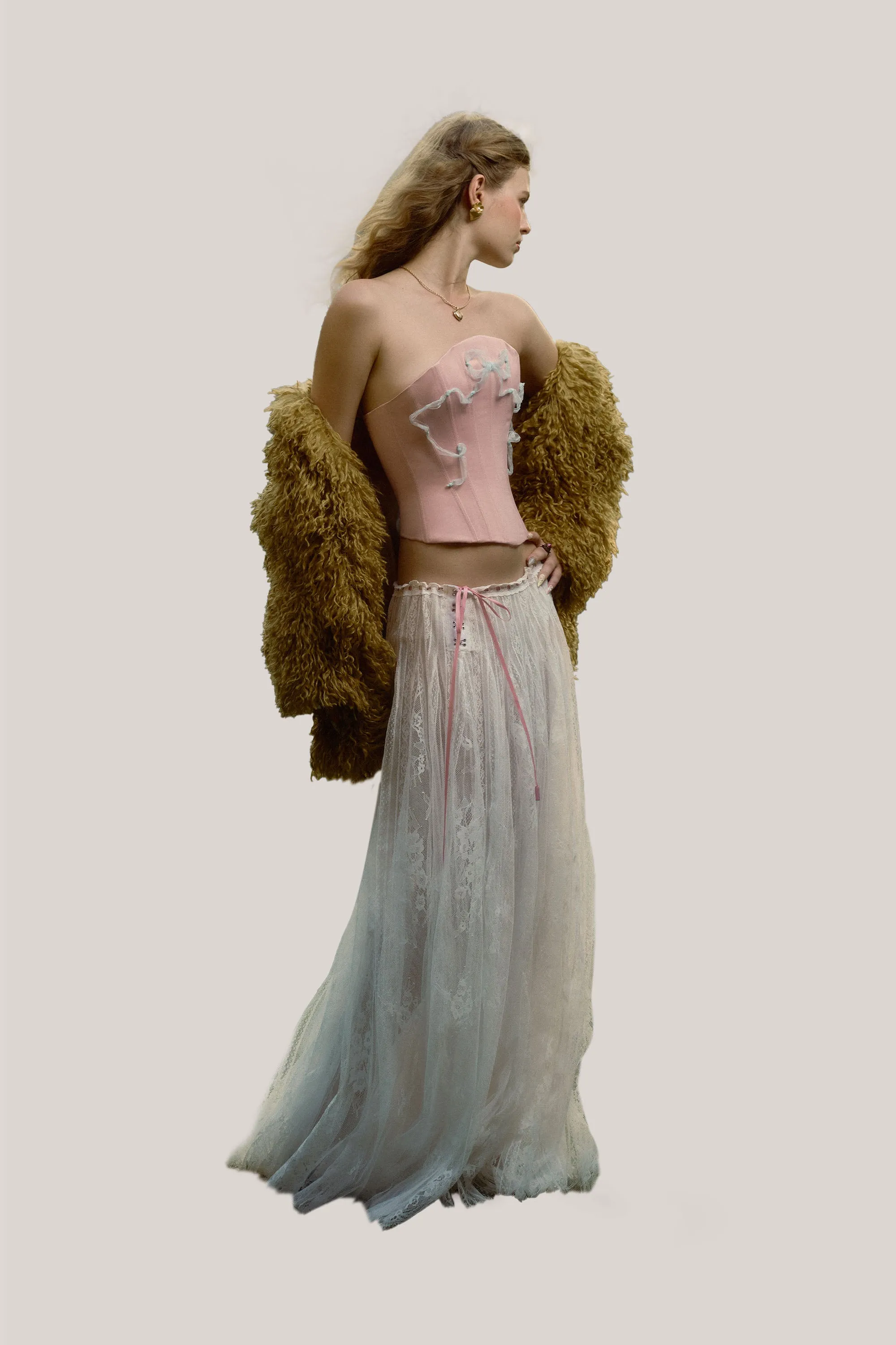 LA VIERGE • Le Petit Noeud Taffeta Corset Top
