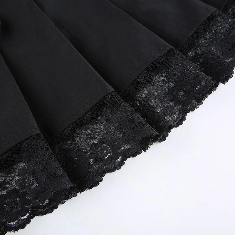Lace Up Mini Skirt
