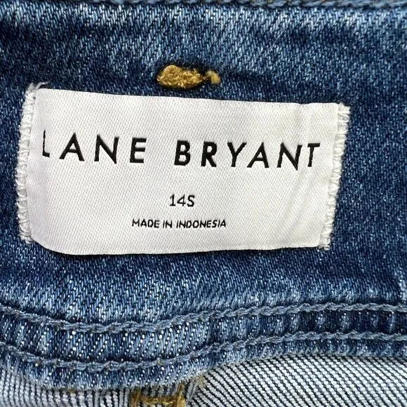 Lane Bryant Ultra High-Rise Signature Fit Wide- Leg Size‎ 14S Denim Jeans Retro