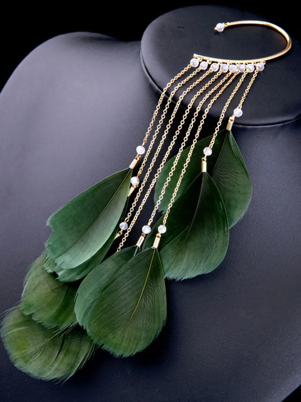 Large Leaf Pattern Exaggerated 1 pcs Earrings