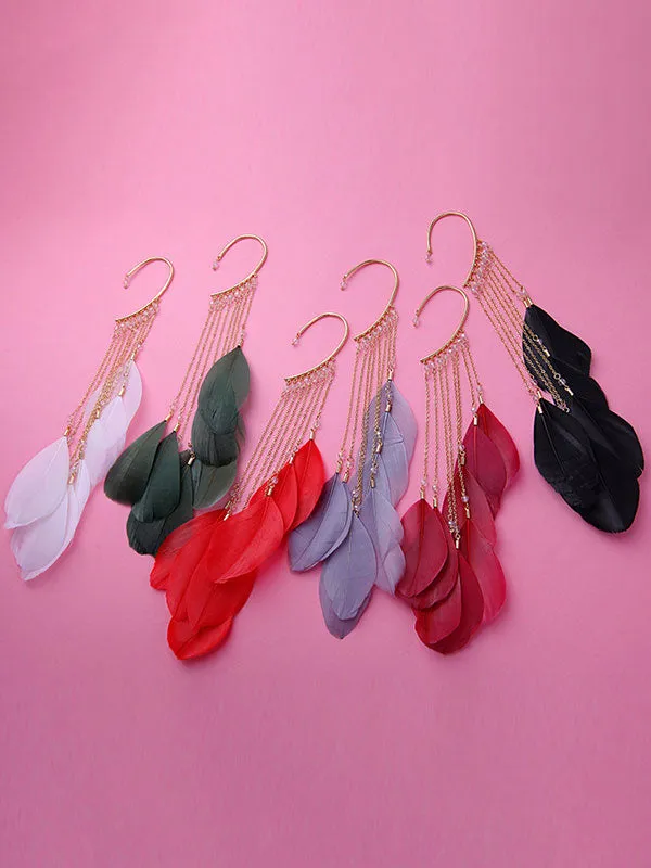 Large Leaf Pattern Exaggerated 1 pcs Earrings