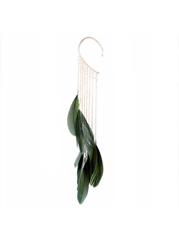 Large Leaf Pattern Exaggerated 1 pcs Earrings