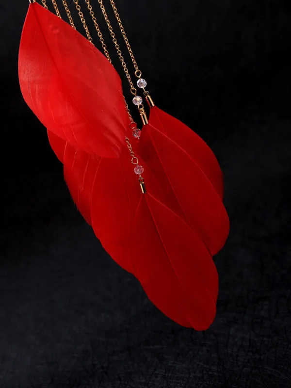 Large Leaf Pattern Exaggerated 1 pcs Earrings