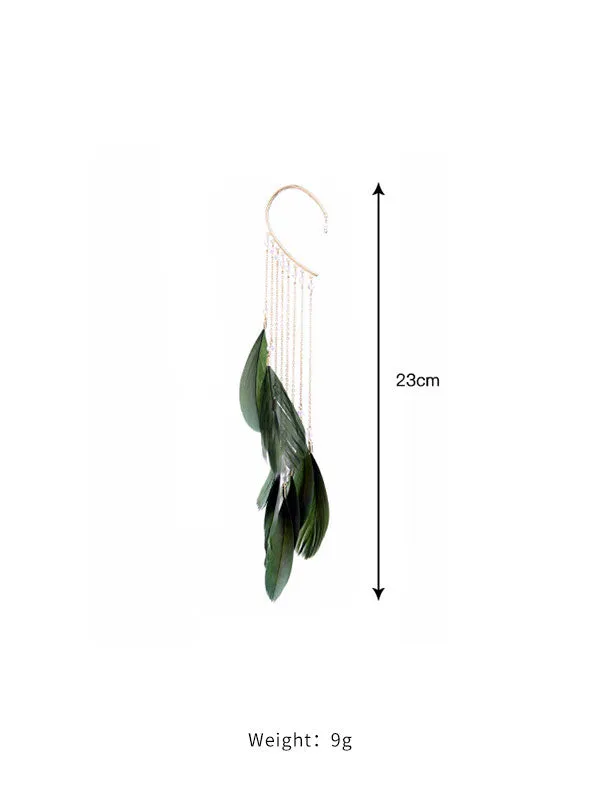 Large Leaf Pattern Exaggerated 1 pcs Earrings