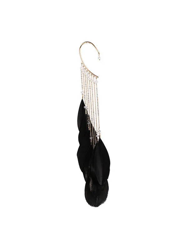 Large Leaf Pattern Exaggerated 1 pcs Earrings