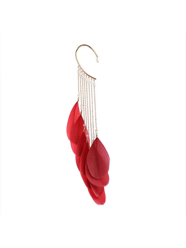 Large Leaf Pattern Exaggerated 1 pcs Earrings